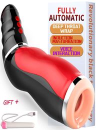 Oral Sex mouth Suction Automatic Male Masturbator for man silicone vagina real pussy Moan Vibrator sex for men sex Erotic toys Y184545270