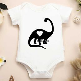 Rompers Simple Dinosaur Print Cute Baby Girl Boy Clothes Short Sleeve Cotton Fine Newborn Onesie 0-24 Months Romper Cheap Free Shippingvaiduryb