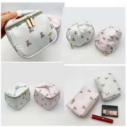Cosmetic Bags Fashion Portable Bucket For Women Summer Autumn Japanese Style Sweet Cute Small Square Ladies Makeup
