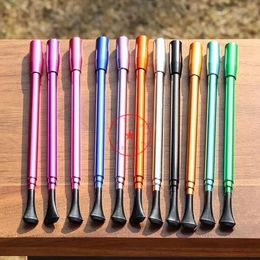 Latest Smoking Colourful Aluminium Alloy Pipes Portable Cleaning Innovative Telescoping Long Dry Herb Tobacco Philtre Cigarette Holder Tips Mouthpiece DHL