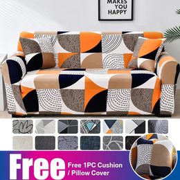 Yeahmart Stretch Printed Sofa Covers 1 2 3 4 Seater Couch Cover for Living Room Sofa Slipcover L-shape Chair Furniture Protector 240113