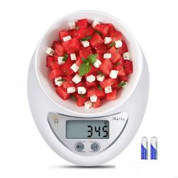 Weighing Scales Wholesale 5000G/1G Digital Electronic Scale Household Kitchen Baking High Precision Pocket Weighing Scales Drop Delive Dhuv2