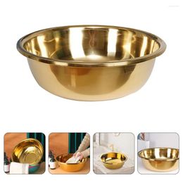 Dinnerware Sets Metal Stainless Steel Basin Thickened Kitchen Bath Household Vegetable Wash (gold) Mixing Bowls