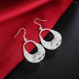 Dangle Earrings 925 Sterling Silver Charm Butterfly Hollow Drop For Women Lady Wedding Engagement Party Fashion Jewelry