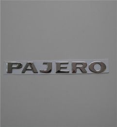 2 pcsset ABS 3D Silver Pajero Car Emblem Badge Body side Logo Decal Rear Sticker Accessories Decoration4250697