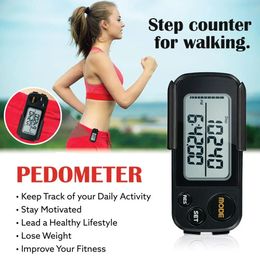 Single Function 3D Electronic Pedometer Simple Mini Step Counter Walking Digital For Exercise Men Women 240112