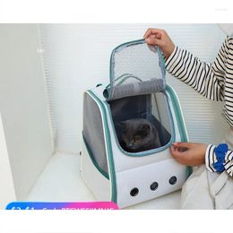Cat Carriers 2024 Bag Pet Goes Out To Carry Convenient Backpack Can Be Portable Breathable Dog Zipper