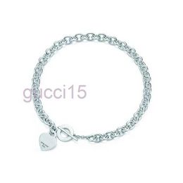 Popular Heart Shaped Cross Key 925 Sterling Silver Necklace Bracelet Woman Jewelry Fashionable Simple Memorial Day Wedding Party 4SB7 KX1G KX1G 5BPO