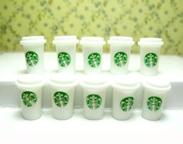 Dollhouse Miniature Coffee Cups Kitchen Food Drink Beverage Scaled Model toy Mini Fairy Garden Simulation Decor Resin craft Ac3562071