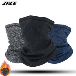 Windproof Winter Men's Scarf Neck Warmer Tube Magic Scarf Fleece Balaclava Ski Mask Motorcycles Cycling Camping Hiking Scarves 240113