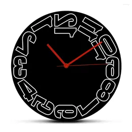 Wall Clocks The Counter Clockwise Clock Minimalist Design Home Decor Timepieces Black Reverse Backwards Silent Sweep Watch