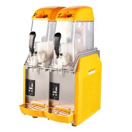 Commercial 6L x 4 Double Tank Electric Automatic Slush Maker Machine Frozen Drink Snow Melting Machine 1500W