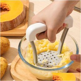 Fruit & Vegetable Tools Manual Potato Masher Plastic Pressed Smasher Portable Kitchen Tool For Babies Food Gadgets Drop Delivery Home Dhbfg