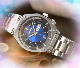 Famous Luxury Mens Nightlight Lumious Watches High Quality Business Men Double Calendr Dweller Clock Stainless Steel Band Fashion Dress Quartz Wristwatches Gifts