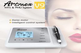 New Arrival Artmex V9 Digital 5 in 1 Permanent Makeup Tattoo Machine Eyes Brow Lip Line Rotary Pen MTS PMU6110392