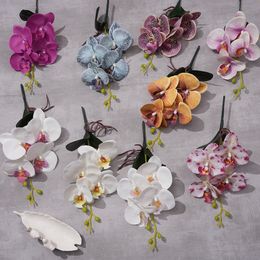 3D Printing Phalaenopsis Small Single 4 Phalaenopsis Home Decoration Tape Flower Ornaments Silk Flower XW