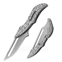 Outdoor Mini Folding Knife Stainless Steel Self Defense Camping Knife Portable Carrying Fruit Cutter Edc Multi Tool