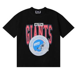 Designer Shirts Mens Kith T Shirt Letter Printed Blue Sky White Cloud Fun Forest Print High Quality Cotton Oversized Short Sleeve T-shirt for Men and
