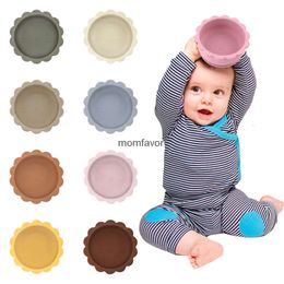 New Cups Dishes Utensils Mother Kids Silicone Cookware Feeding Solid Food Sucker Bowl For Babies Toddler Dishes Plate Training Children's Tableware