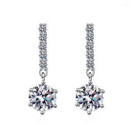 Stud Earrings 1ct D Colour Moissanite For Women Sparkling Diamond Fine Jewellery With GRA 925 Sterling Sliver Plated 18k Earring