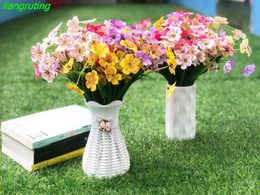 Decorative Flowers Simulation Flower Spring Grass Violet 5 Fork Silk Thai Orchid Outdoor Wedding Decoration