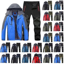 Men's Tracksuits Jacket Trousers Set Outdoor Functional Hiking Tuxedo Colours And Mend Suits