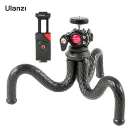 Tripods Ulanzi FT01 Flexible Octopus Tripod Stand 360° Rotatable Ballhead 1/4"Screw Phone Holder 2kg Payload for Smartphone Camera Vlog