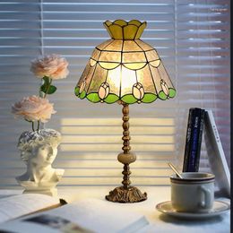 Floor Lamps Glass Country Retro Living Room Table Lamp Bedroom Bedside Study Sofa Creative Simple French Style Copper