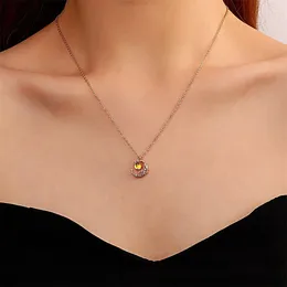 Pendant Necklaces Exquisite Moonstone Moon For Women Female Silver Colour Clavicle Chain Necklace Collier Neck Jewellery