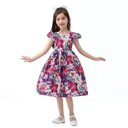 Girl Dresses Girls Dress Sleeveless Baby Kids Clothes Children Clothing Floral Backless Wedding Evening Gowns Party