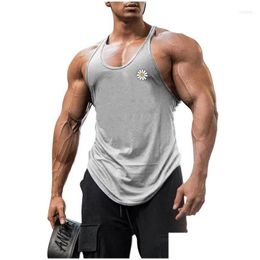 Mens Tank Tops Summer Cool Thin Beach Casual Vest Narrow Shoder Strap Outdoor Sports Sleeveless T-Shirts Drop Delivery Apparel Underwe Otoab