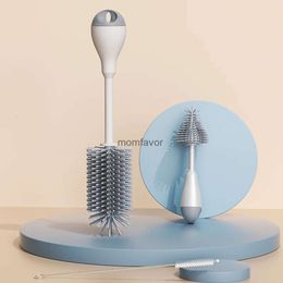 New Other Baby Feeding 360 Degree Rotation 3 in 1 Silicone Baby Bottle Pacifier Brush Wash Water Cup Container Straw Cleaning Brush Set