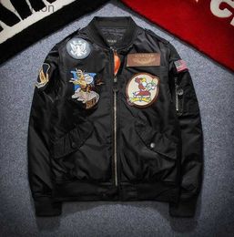 nasa Jackets Fall-flight Pilot Jacket Coat Black Green Bomber air force Men Nasa Embroidery Baseball Coats with Zipper cp bomber jacket Men's Jackets YT1B