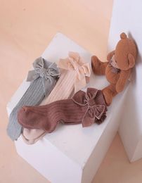 Baby Infant Boys Girls Socks Newborn Toddler Knee High Socks Bow Knot Solid Cotton Stretch Autumn Winter Tights Leg Warmer 03Y 3p6670504