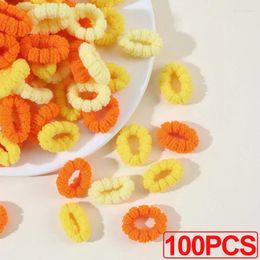 Hair Accessories 100pcs Girls Colourful Elastic Bands Child Ponytail Holder Rubber Scrunchies Baby Ties Headband