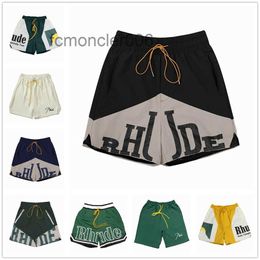 Rhude Shorts Designers Mens Basketball Panel Court Swim Trunks Sweat Senna Flight Yachting Short Bottoms New