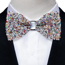 Bow Ties Fashion Diamond Bowtie For Man Party Unique Colourful Men's Pre-tied Pearl Tie White Green Red Business Butterfly Knots Gifts