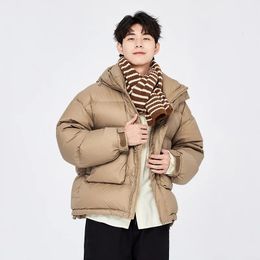 Semir Down Jacket Men Winter Warm And Comfortable Simple Top Solid Color Casual Hooded Jacket Trendy 240112