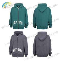 Men's Hoodies Sweatshirts Dark Gray Green Cole Buxton Zippered Hoodie Men Women Best Quality 100% Cotton Classic Big Print Oversized Coat With Tags T240113