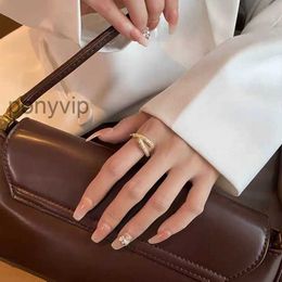 Highly Quality Rings Dy Twisted Designer Cross Ring Women Fashion Nail Platinum Plated Thai Silver Jewellery Hypoallergenic Chains Gift Ring AIRR K3UY