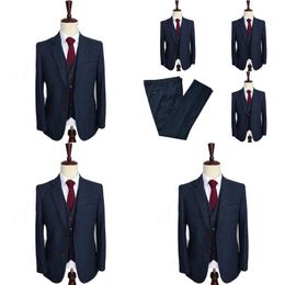 Mens Suits Blazers Suit Three-Piece Best Man Dress Slim C4 Drop Delivery Ot2Lg