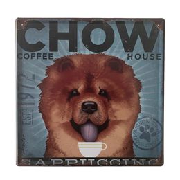 1 retro metal sign, 'CHOW' suitable for wall decoration in bars, restaurants, living rooms, farms, etc.; Christmas gift 11.81*11.81 inches