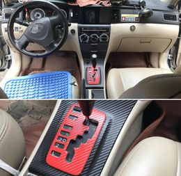 For Corolla 2003-2015 Interior Central Control Panel Door Handle 3D 5d Carbon Fibre Stickers Decals Car styling cutted vinyl5079053