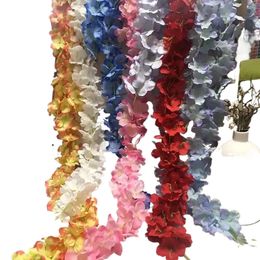 Artificial Hydrangea Wisteria Flower For DIY Simulation Wedding Arch Rattan Wall Hanging Home Party Decoration Fake Flower Flor De Glicina De Hortensia Artificial
