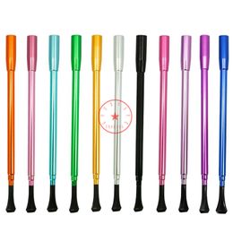 Latest Smoking Colourful Aluminium Alloy Pipes Portable Cleaning Innovative Telescoping Long Dry Herb Tobacco Philtre Cigarette Holder Tips Mouthpiece