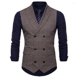 Men's Vests 2024 Spring And Autumn Tank Top Fashion Casual Plaid Vest