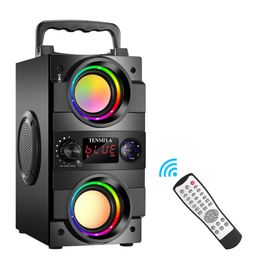 Speakers TOPROAD Portable 40W Big Bluetooth Speakers with LED Lights Wireless Boombox Subwoofer Column Support Remote Control FM Radio