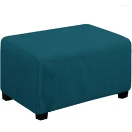 Chair Covers Elastic Ottomans Cover Rectangular Sofa Pedal For Living Room Foot Stool Rest Slipcovers Jacquard Fabric