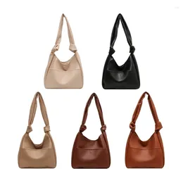 Duffel Bags E74B Elegant Shoulder Bag PU Bucket Tote Handbag Crossbody For Daily Commute And Work