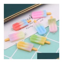 Charms Ice Cream Charms Resin Mini Simated Food Earrings Pendant For Woman Bag Key Chain Diy Jewellery Accessories Drop Delivery Jewellery Dhwbd